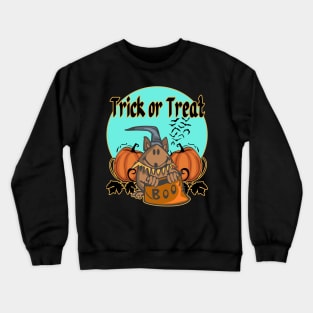 Halloween Hamster trick or treater Crewneck Sweatshirt